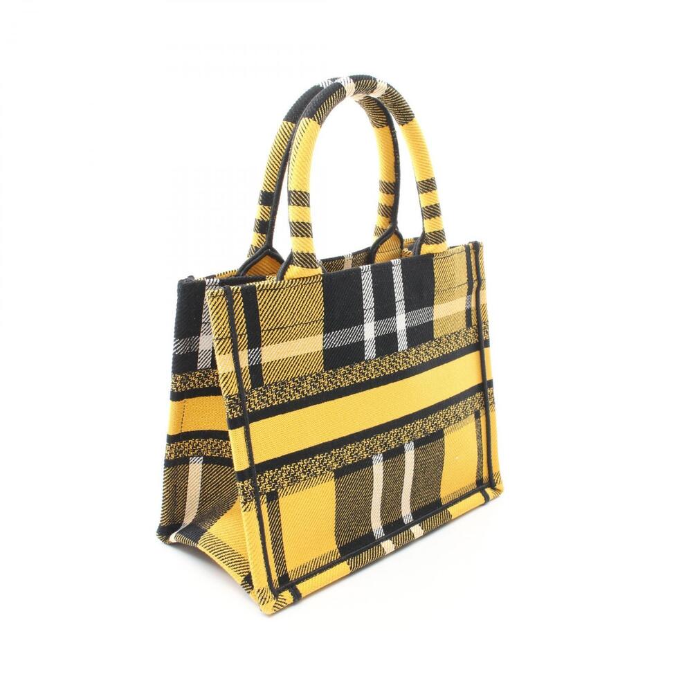 Dior BOOK TOTE Bag Canvas Yellow Black White - Picture 2 of 5